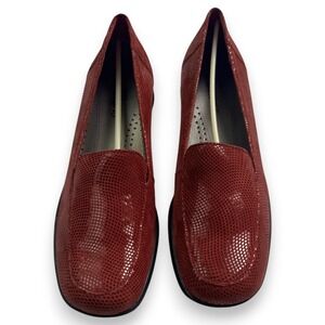 Trotters Jenn Dark Red Suede Loafers Womens 7.5 Slim Narrow T1365-612 Flat Shoes